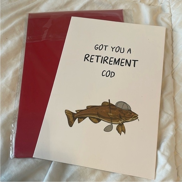 $1 when Bundled punny retirement card with fish - Picture 1 of 3
